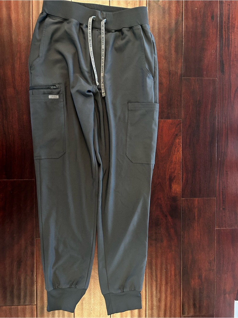 Men's Gray Jogger Pants with Zip Pocket - Unbranded